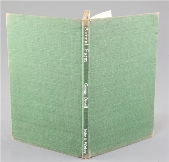 Orwell, George - Animal Farm, 1st edition 8vo, in repaired dj with Search Light books, ad on verso, London 1945